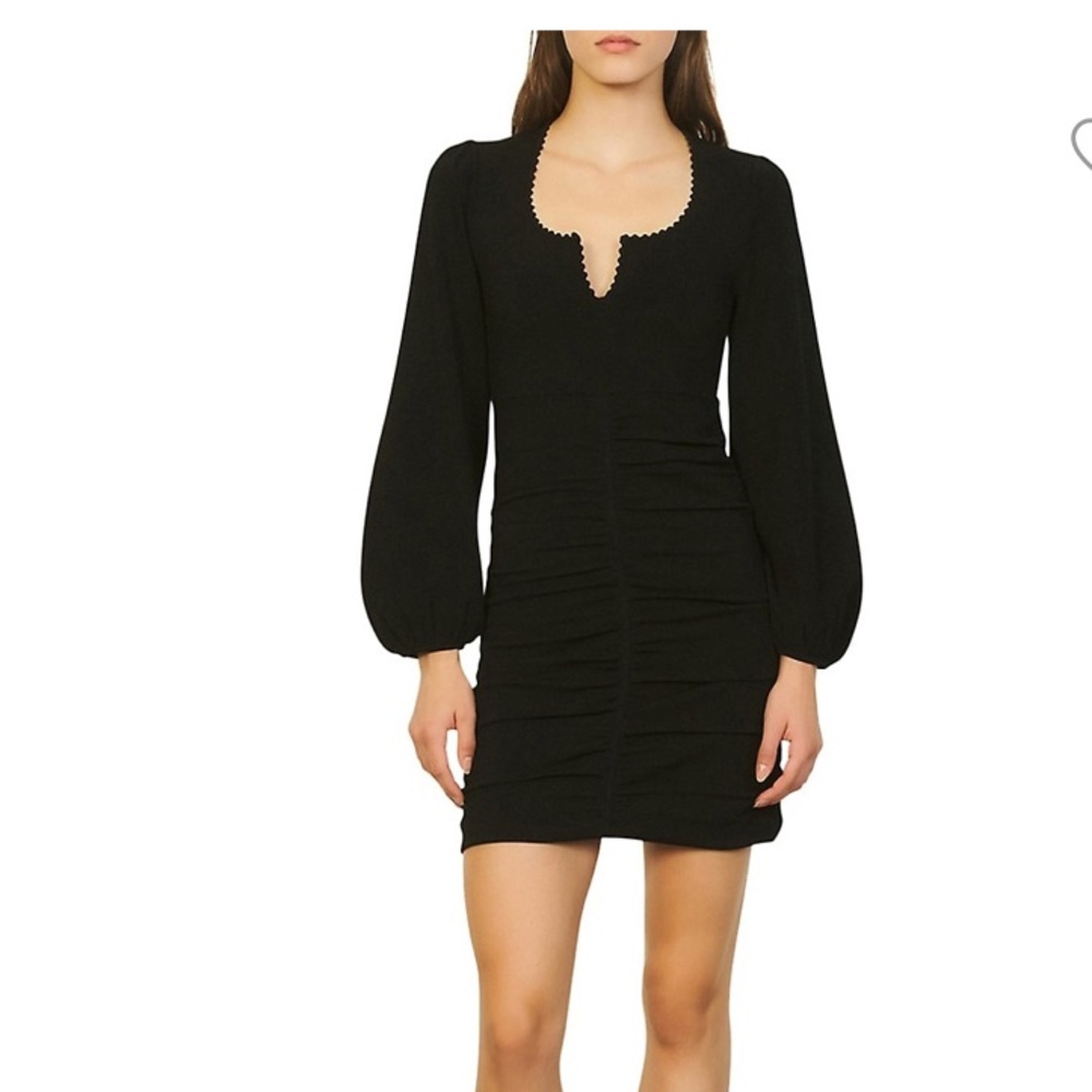 SANDRO Ruched Mini Dress - Picture 2 of 5